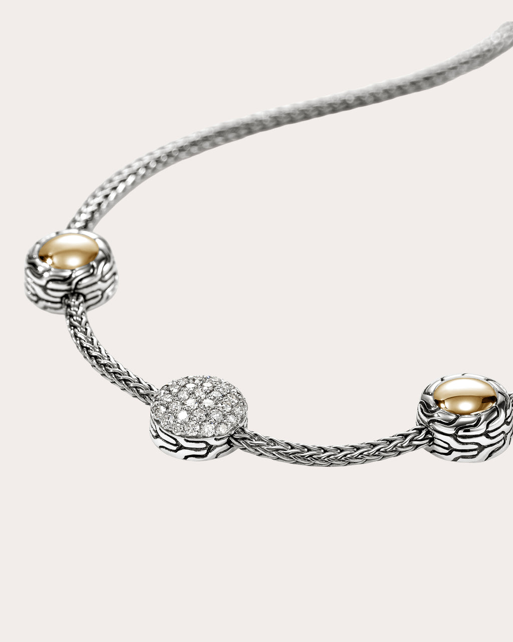 Diamond & Two-Tone JH Essential Station Bracelet