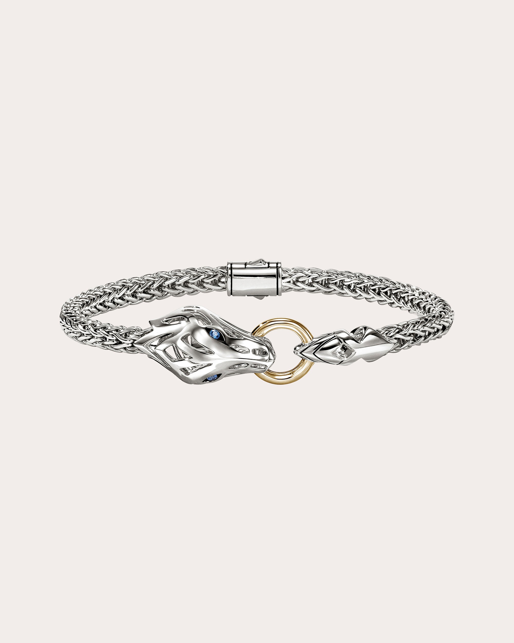 Blue Sapphire Two-Tone Naga Bracelet