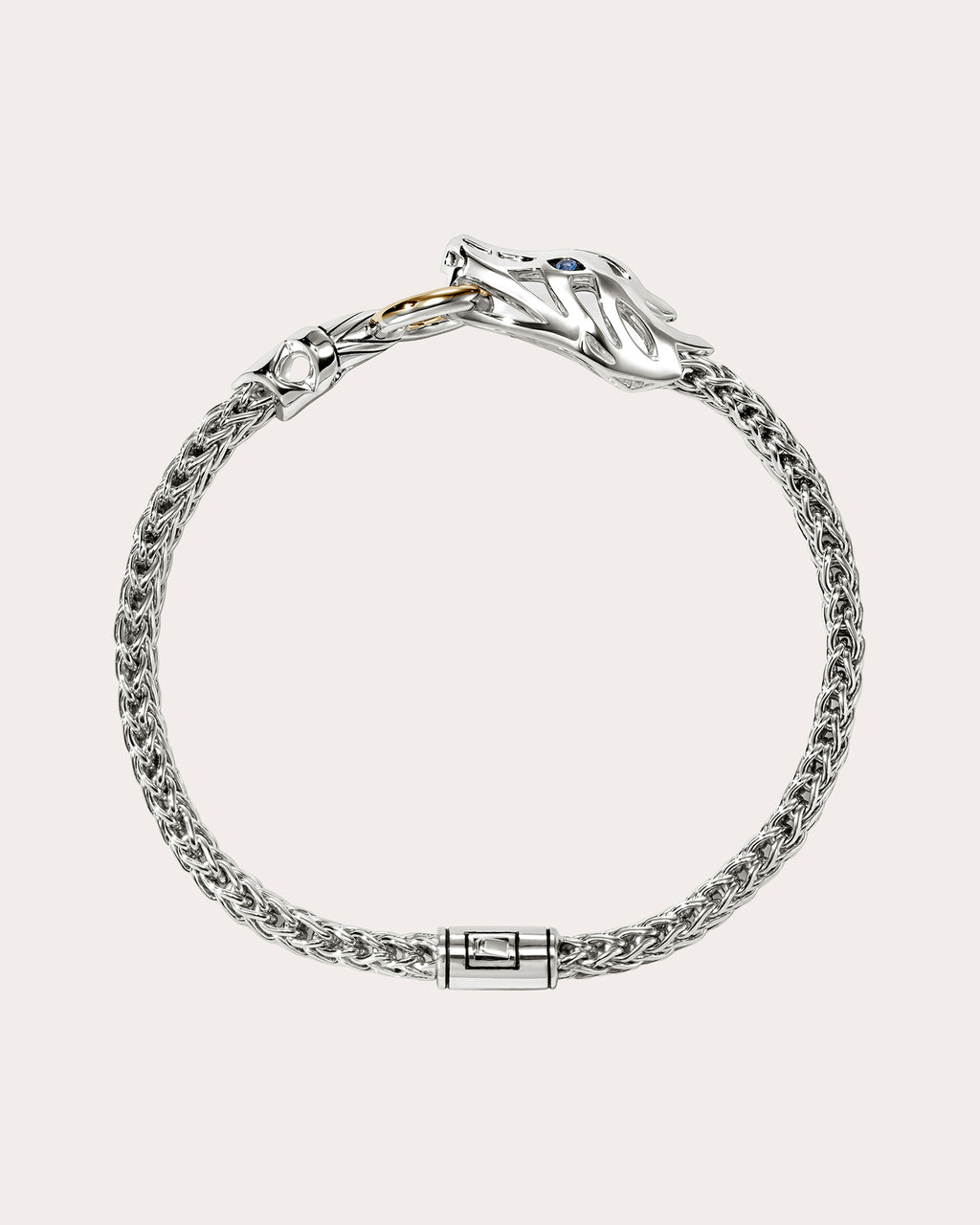 Blue Sapphire Two-Tone Naga Bracelet