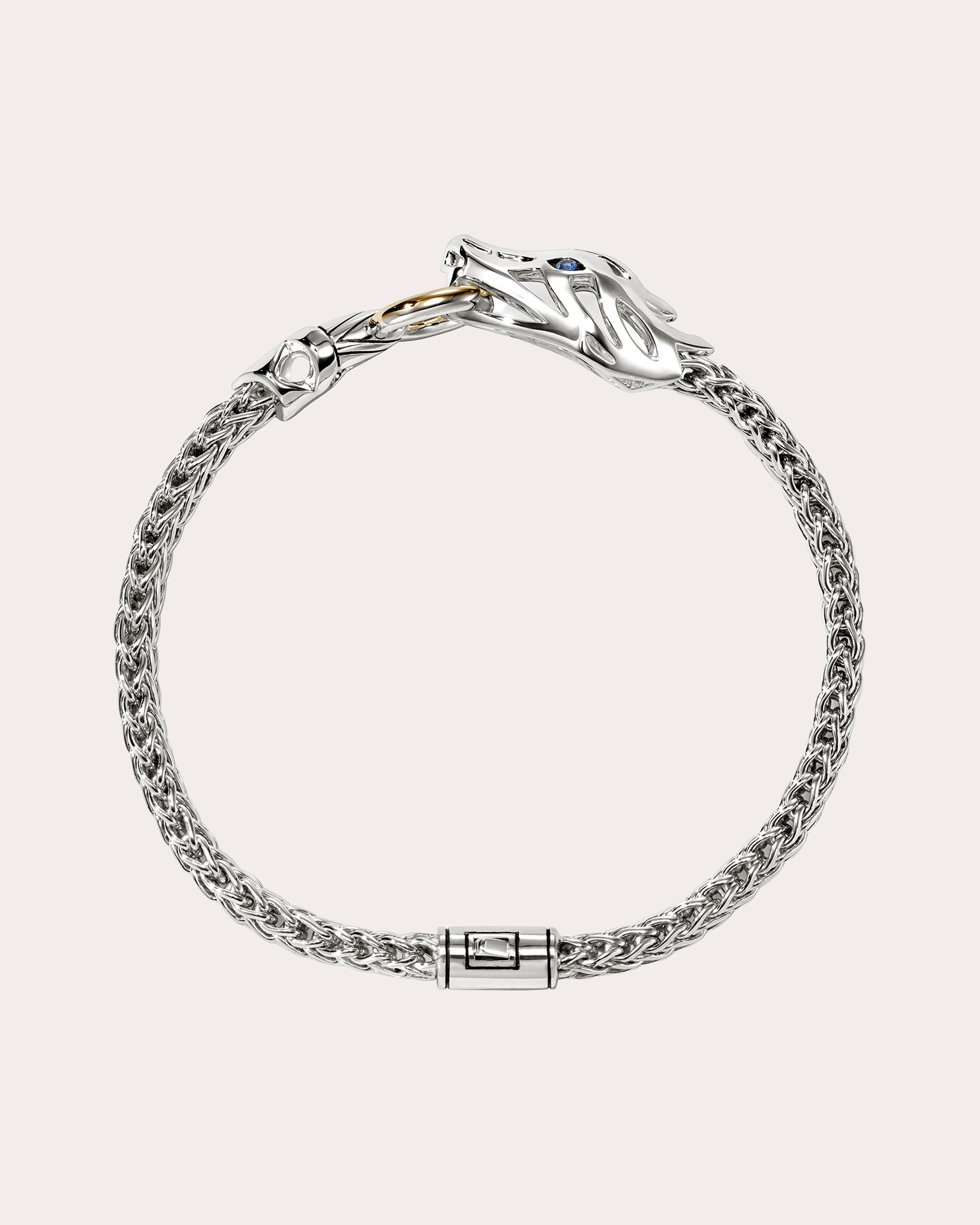 Blue Sapphire Two-Tone Naga Bracelet