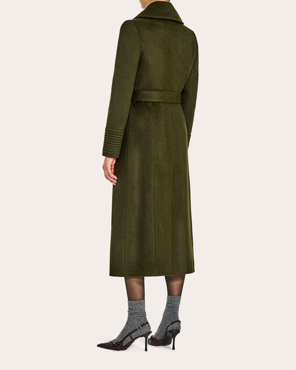 Alpaca Wool Oversized Notch Collar Long Wrap Coat