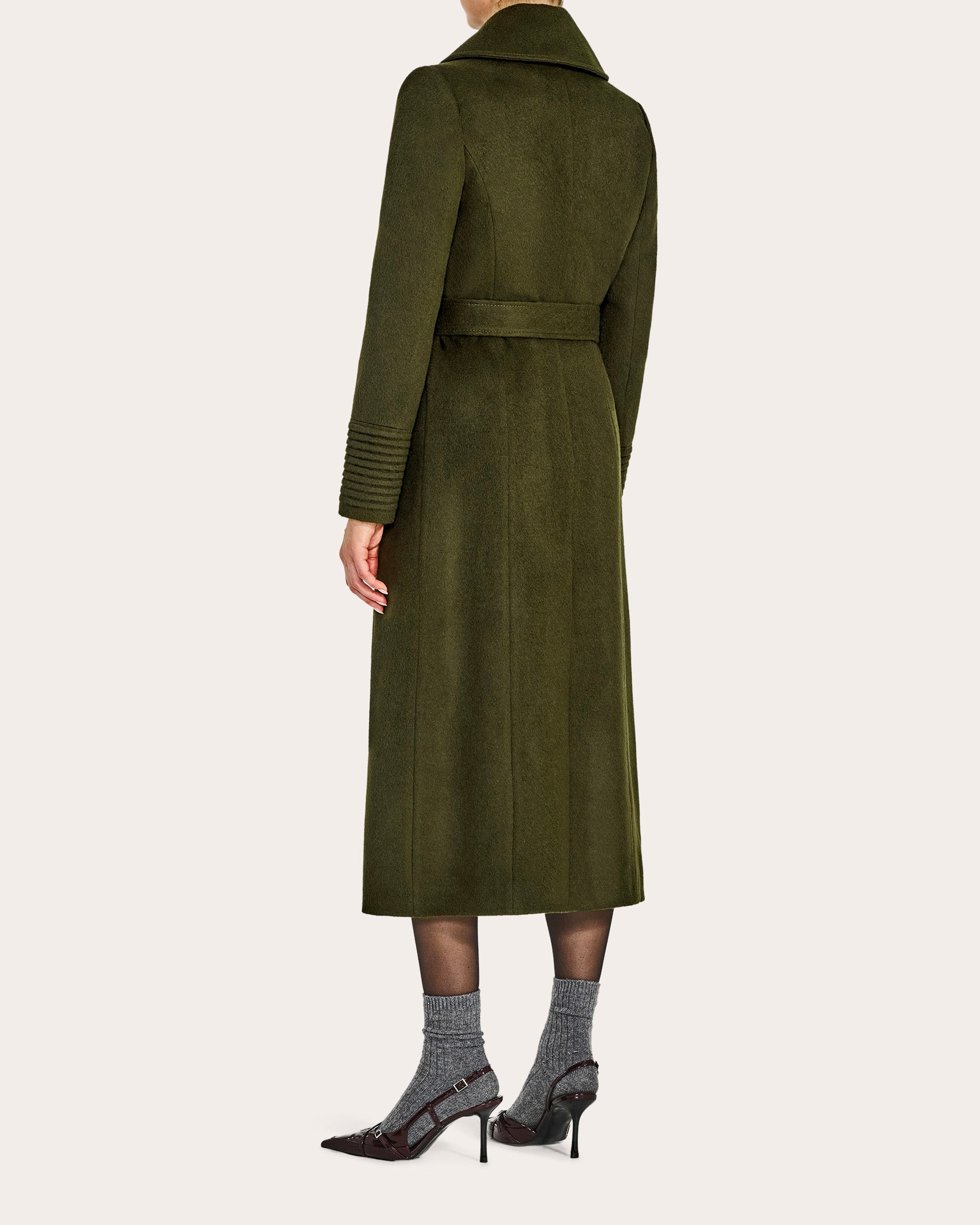 Alpaca Wool Oversized Notch Collar Long Wrap Coat