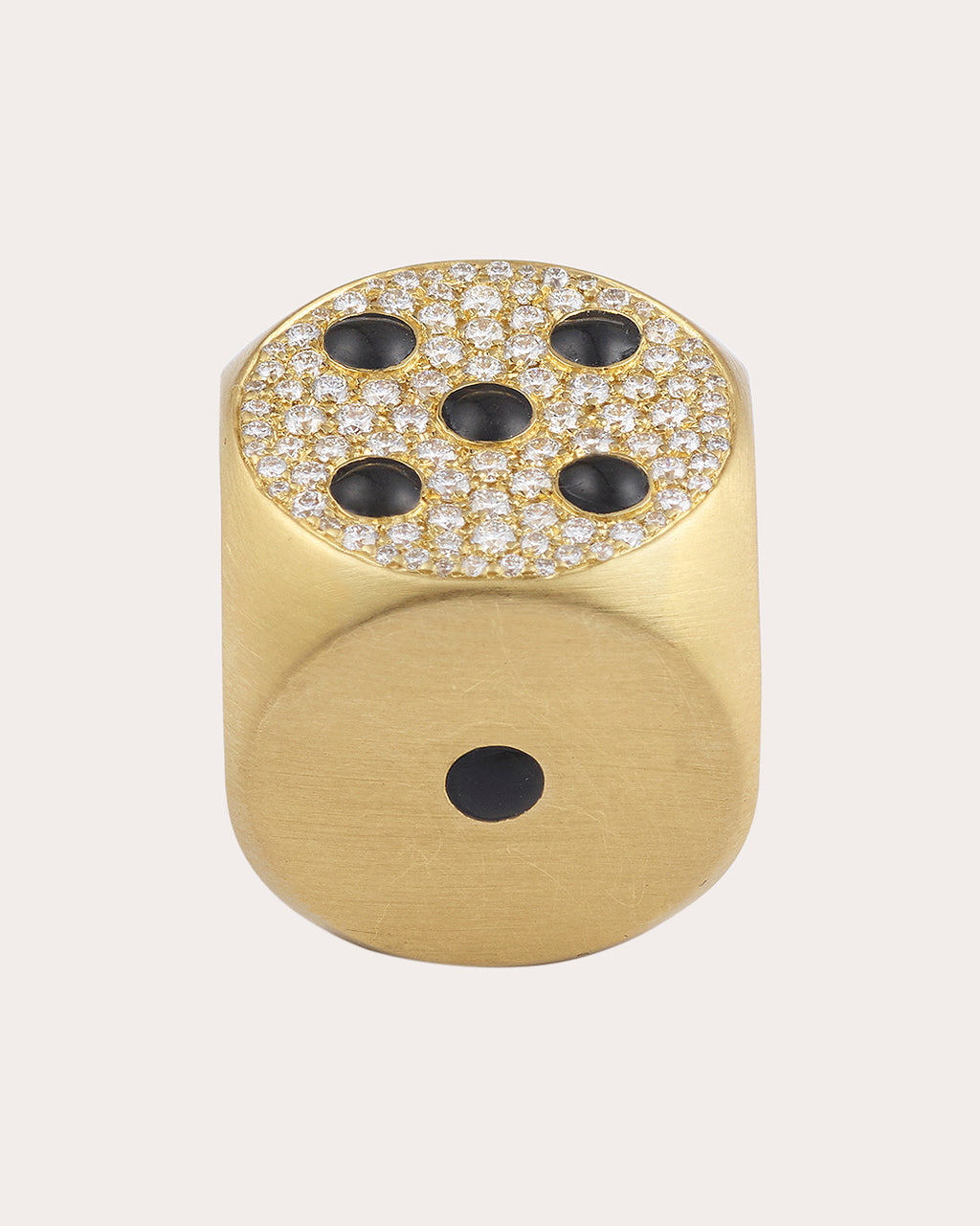 Mini Hasard 18K Gold Enamel and Lab-Grown Diamond Ring