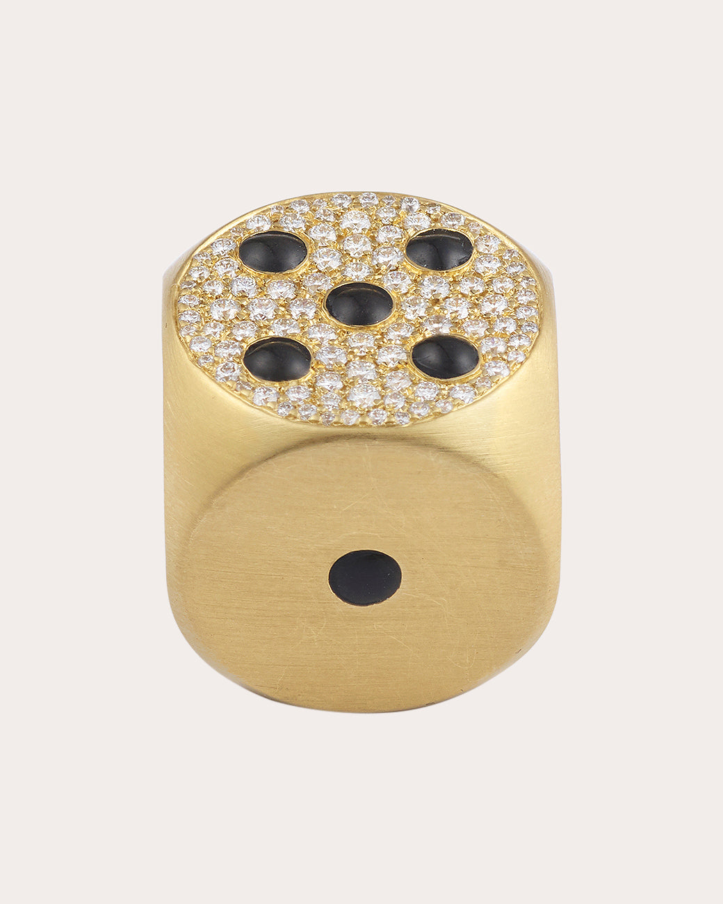Mini Hasard 18K Gold Enamel and Lab-Grown Diamond Ring