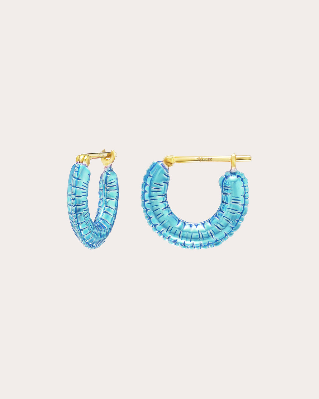 Sky Blue Balloon Huggie Earrings