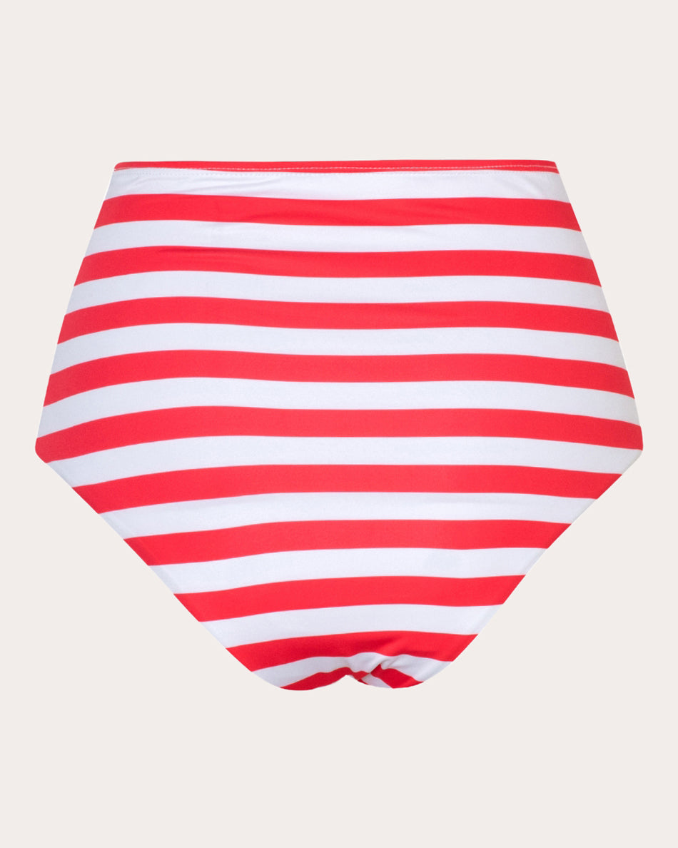 Banes Striped High Rise Bikini Brief