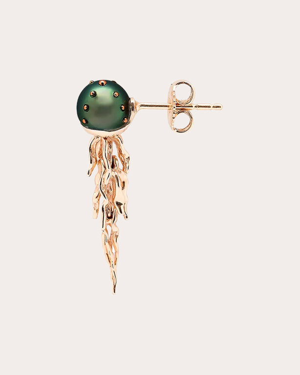 Tahitian Pearl Jellyfish Stud Earring
