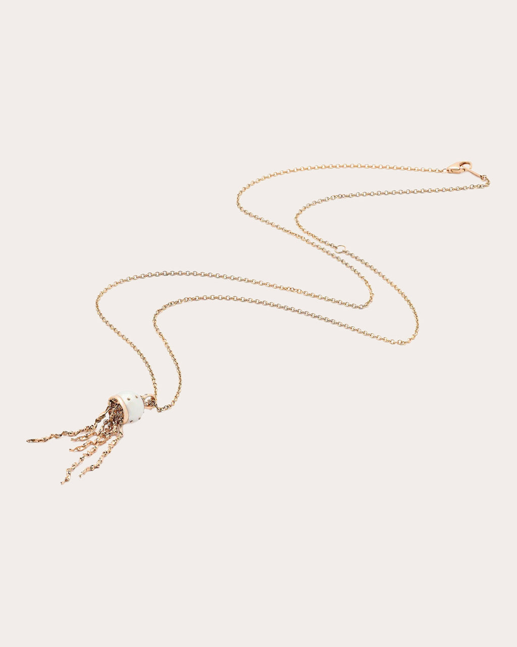 Akoya Pearl & Diamond Jellyfish Pendant Necklace