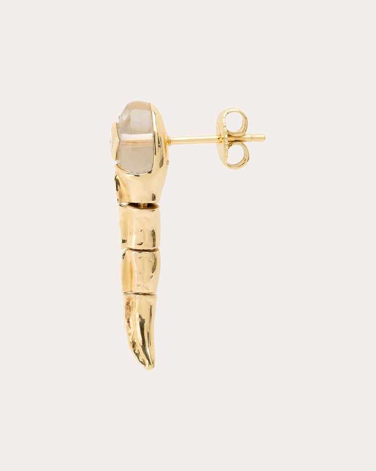 Diamond & Abalone Tadpole Drop Earring