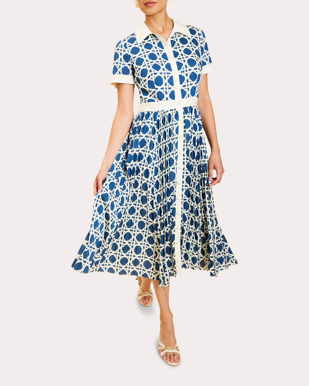 Billie Twill Pleated Shirt Dress