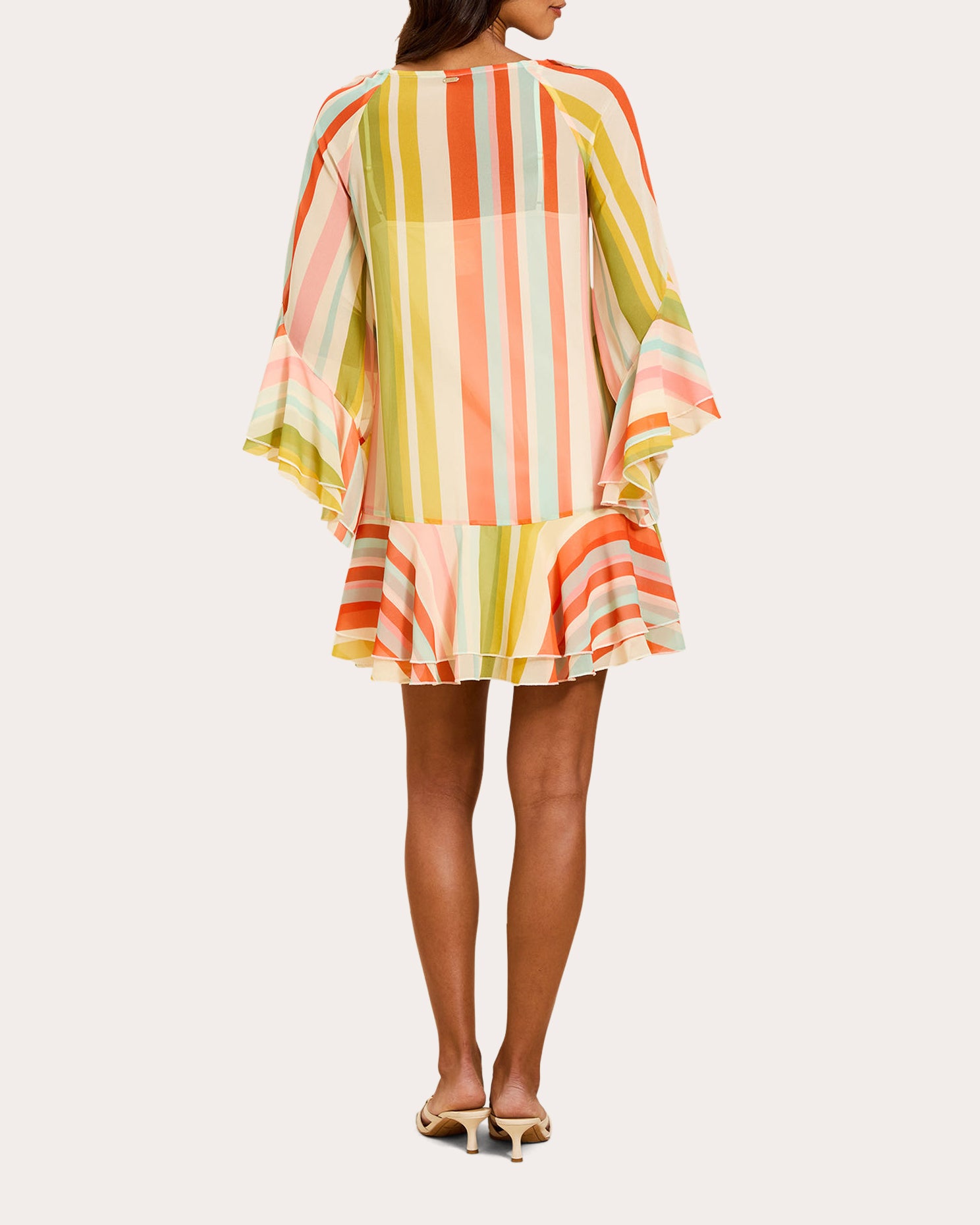 kaftan mini dress Satin Scarf Print Kaftan Mini Dress