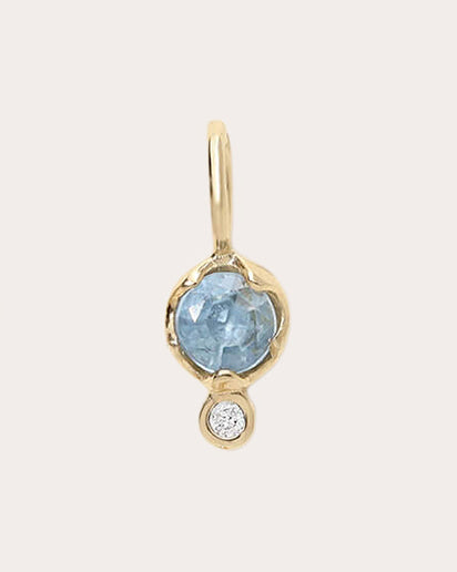 Aquamarine & Diamond Birthstone Amulet