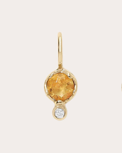 Citrine & Diamond Birthstone Amulet