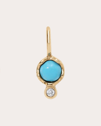 Turquoise & Diamond Birthstone Amulet