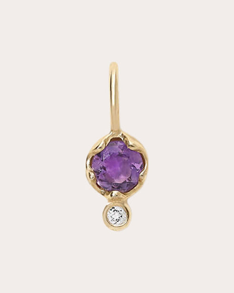 Amethyst & Diamond Birthstone Amulet