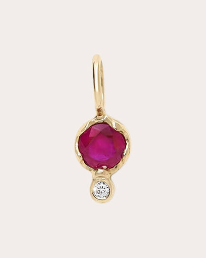 Ruby & Diamond Birthstone Amulet