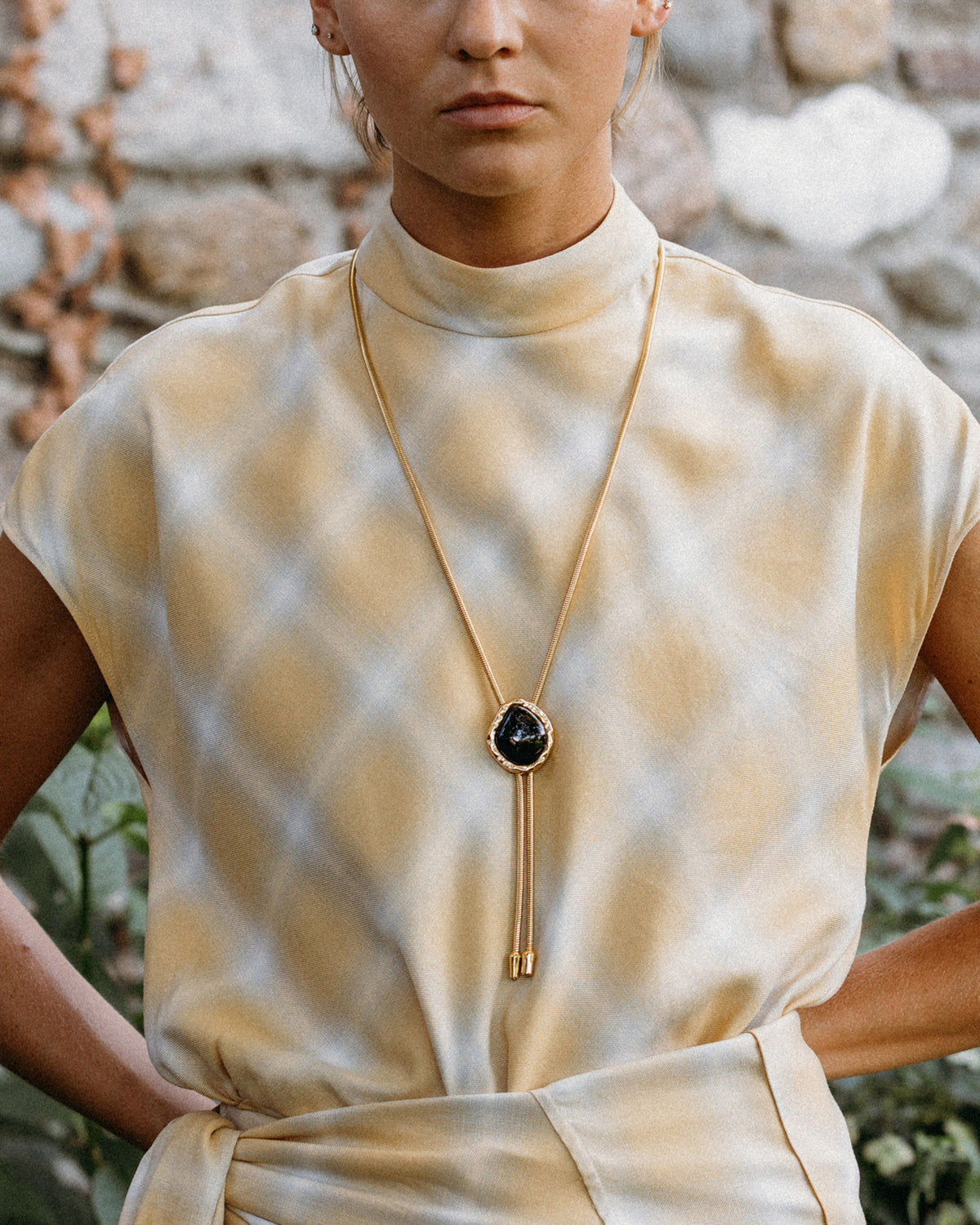 Black Onyx Lola Bolo Necklace