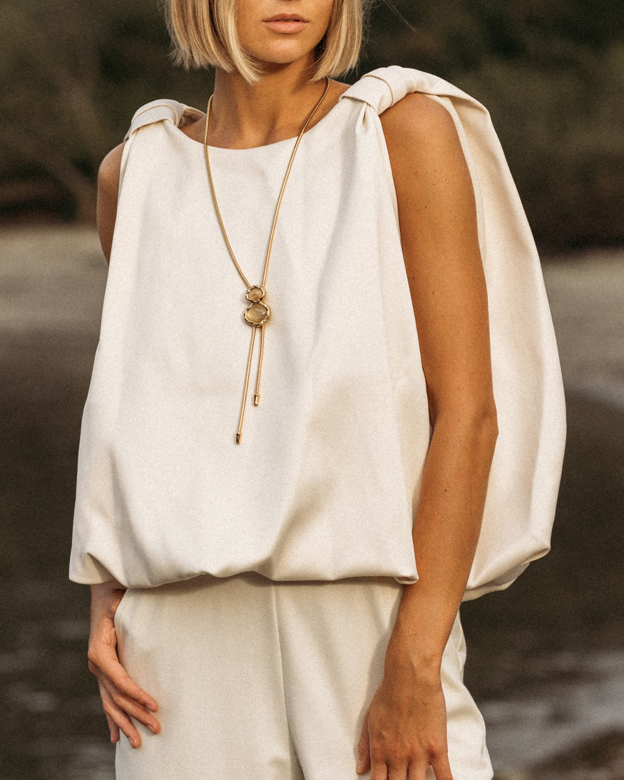 Rutilated Quartz Blythe Bolo Necklace