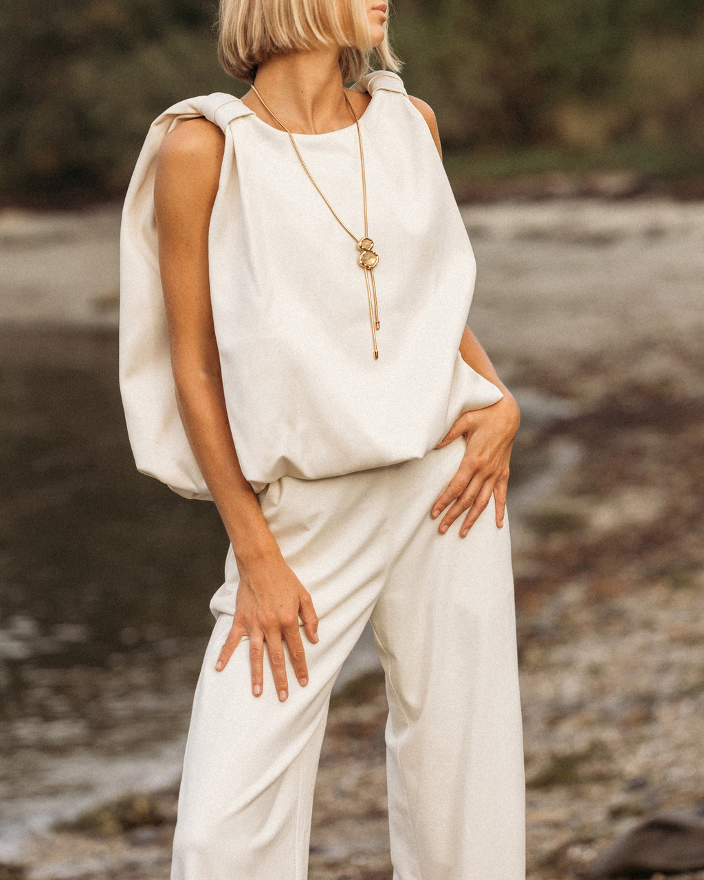 Rutilated Quartz Blythe Bolo Necklace
