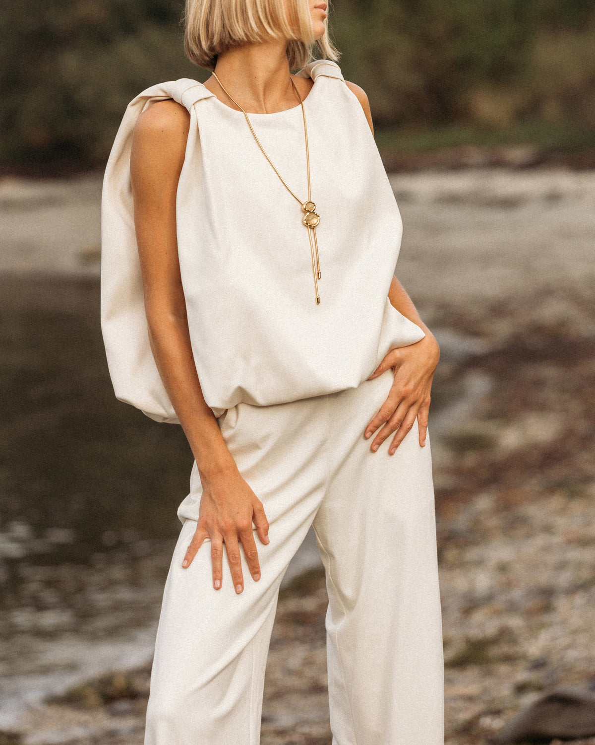 Rutilated Quartz Blythe Bolo Necklace