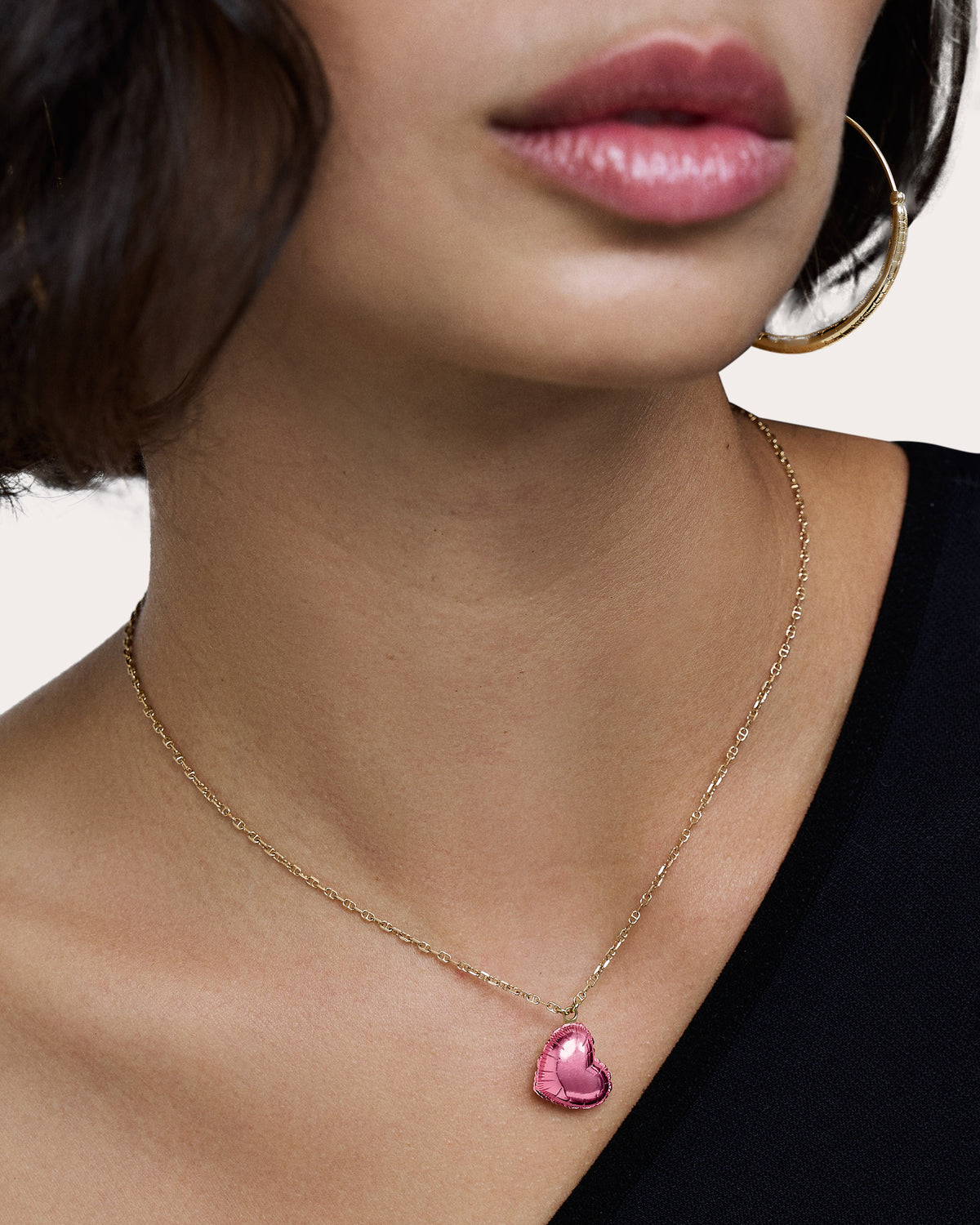Bubblicious Small Heart Balloon Pendant Necklace