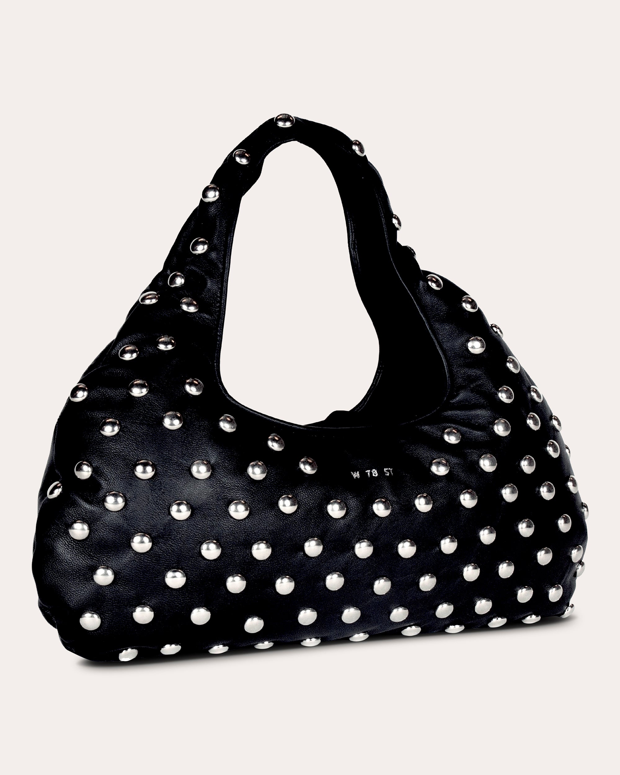 Medium Cloud Studded Leather Shoulder Bag | Olivela