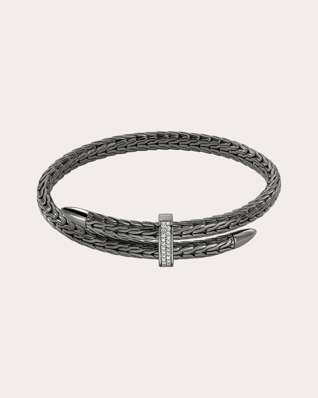 Diamond Blackened Spear Pavé Flex Cuff