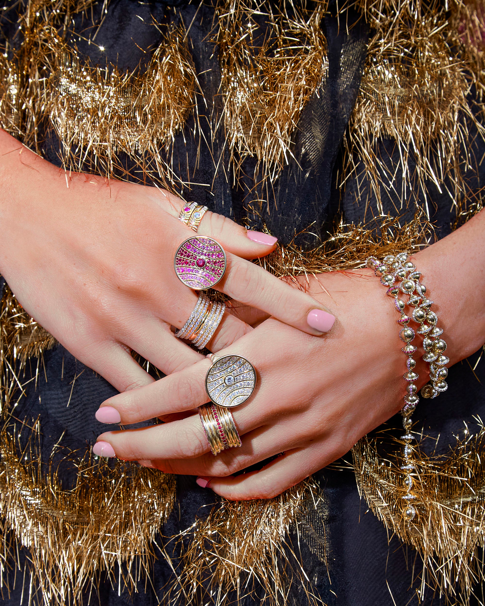 Diamond Revel Large Dimensional Ring