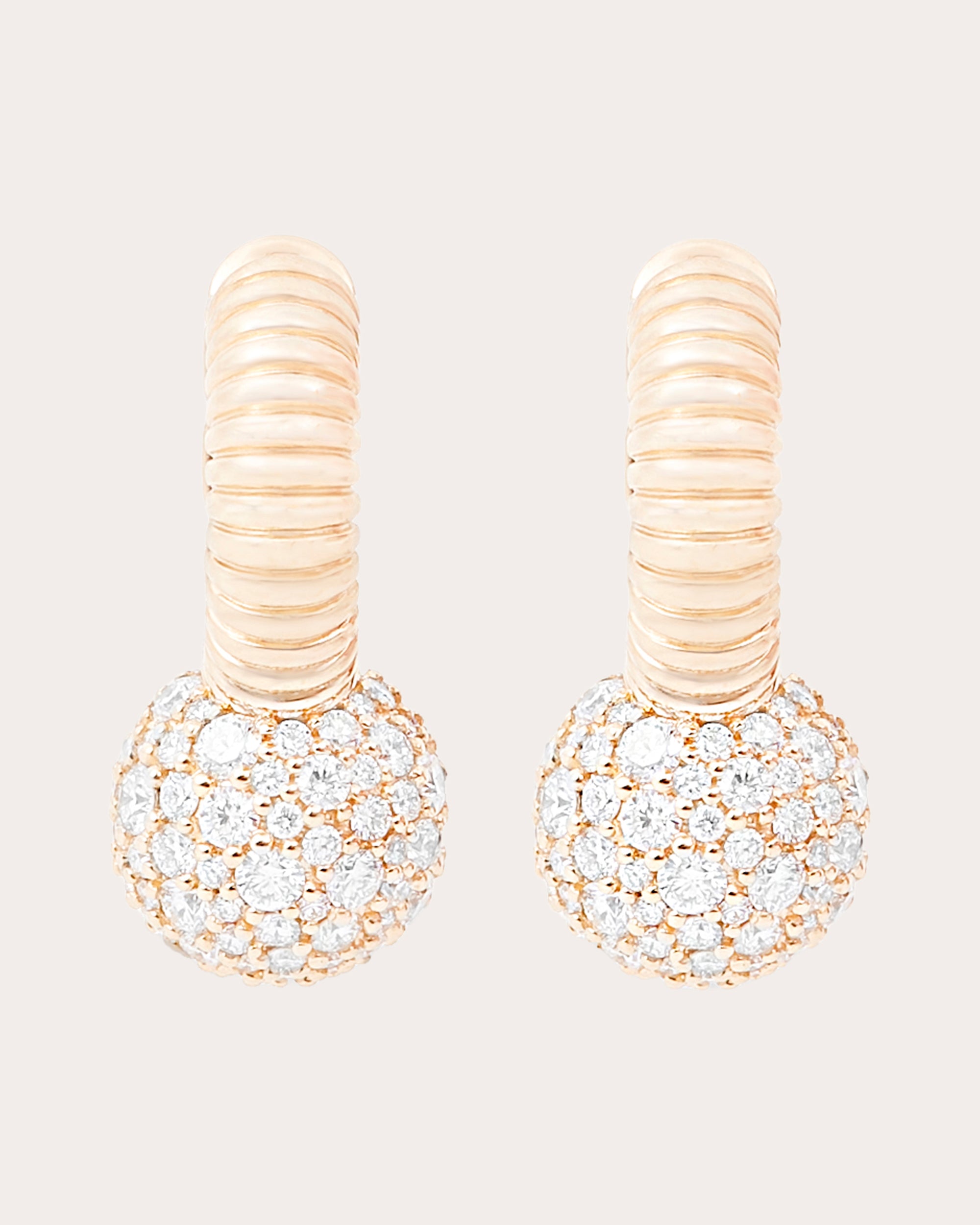 Diamond Revel Bobble Huggie Earrings