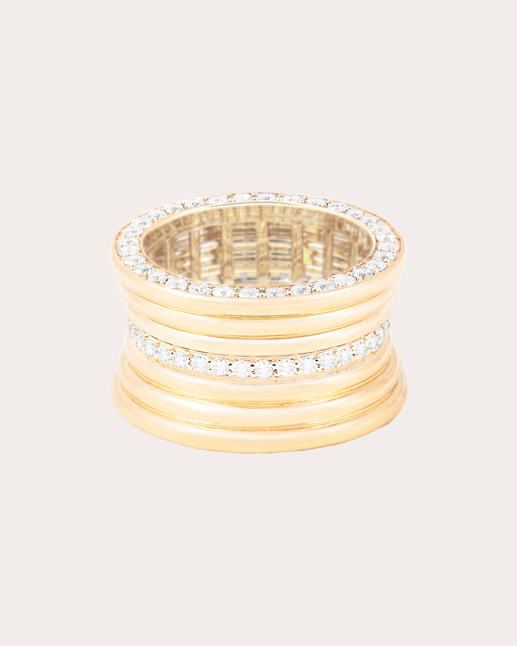 Diamond Revel Dimensional Cigar Band Ring