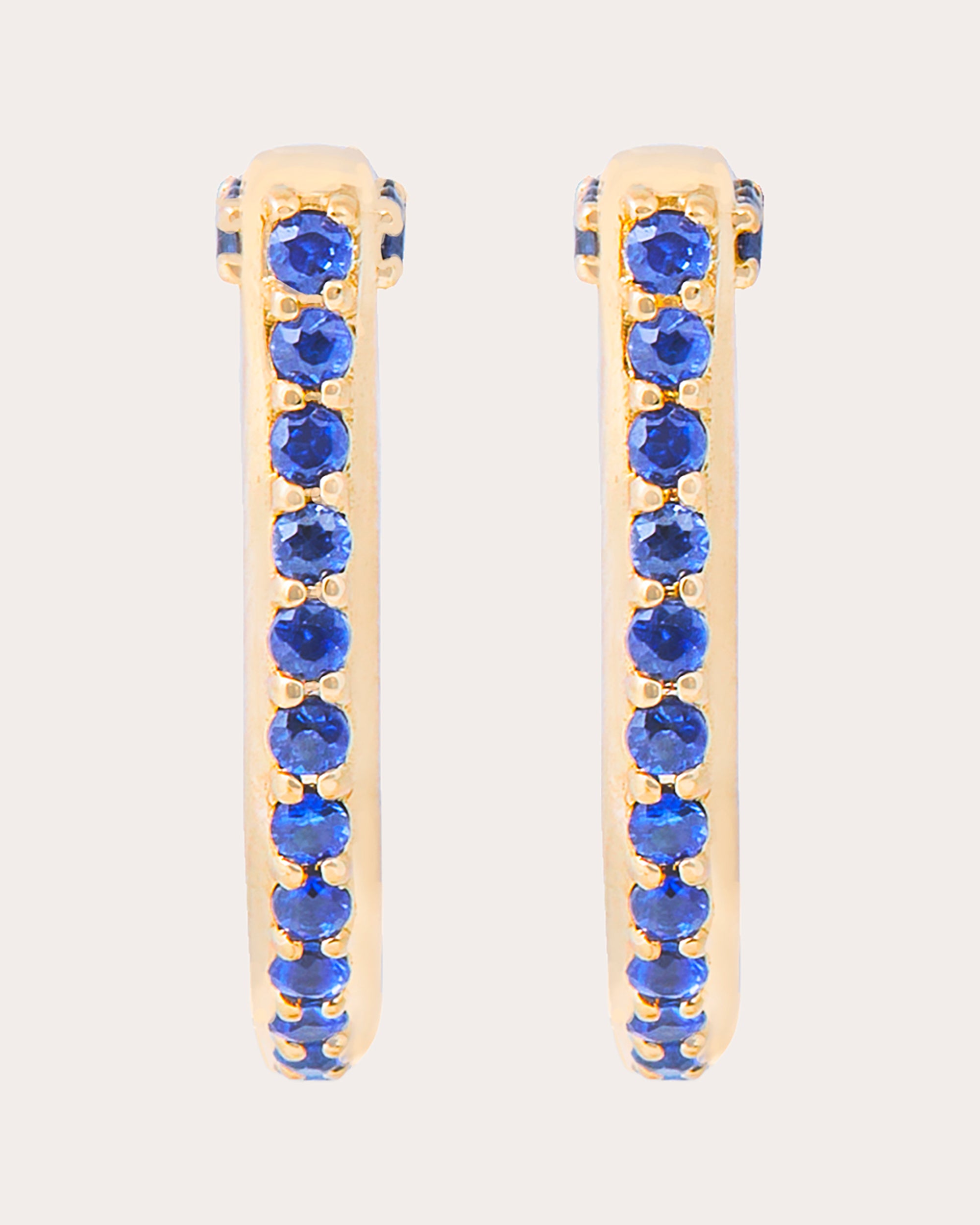 Sapphire Found Curve Hoop Earrings