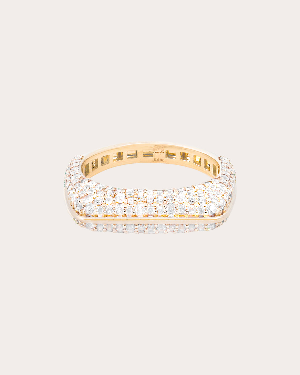 Diamond Found Rib Curve Band Ring