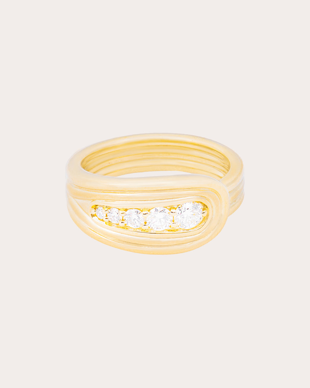 Diamond Found Nest Bypass Ring