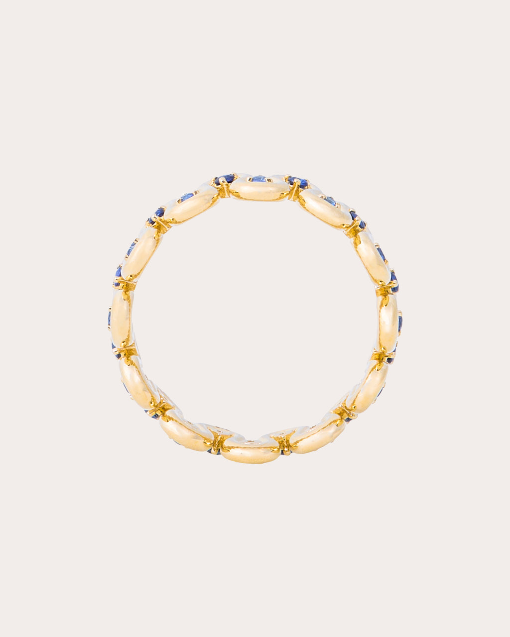 Blue Sapphire Found Squiggle Ring
