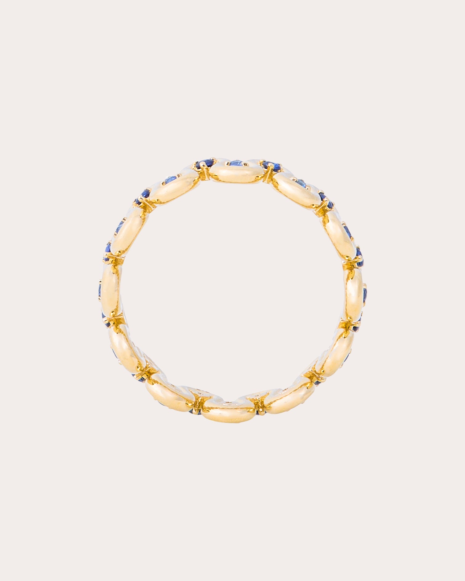 Blue Sapphire Found Squiggle Ring