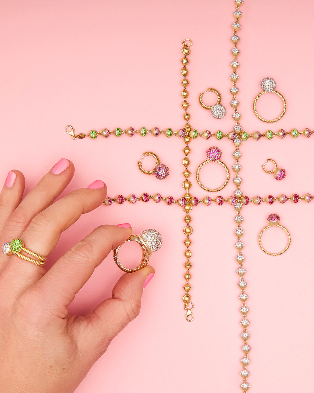 Pink Sapphire Revel Small Bobble Ring