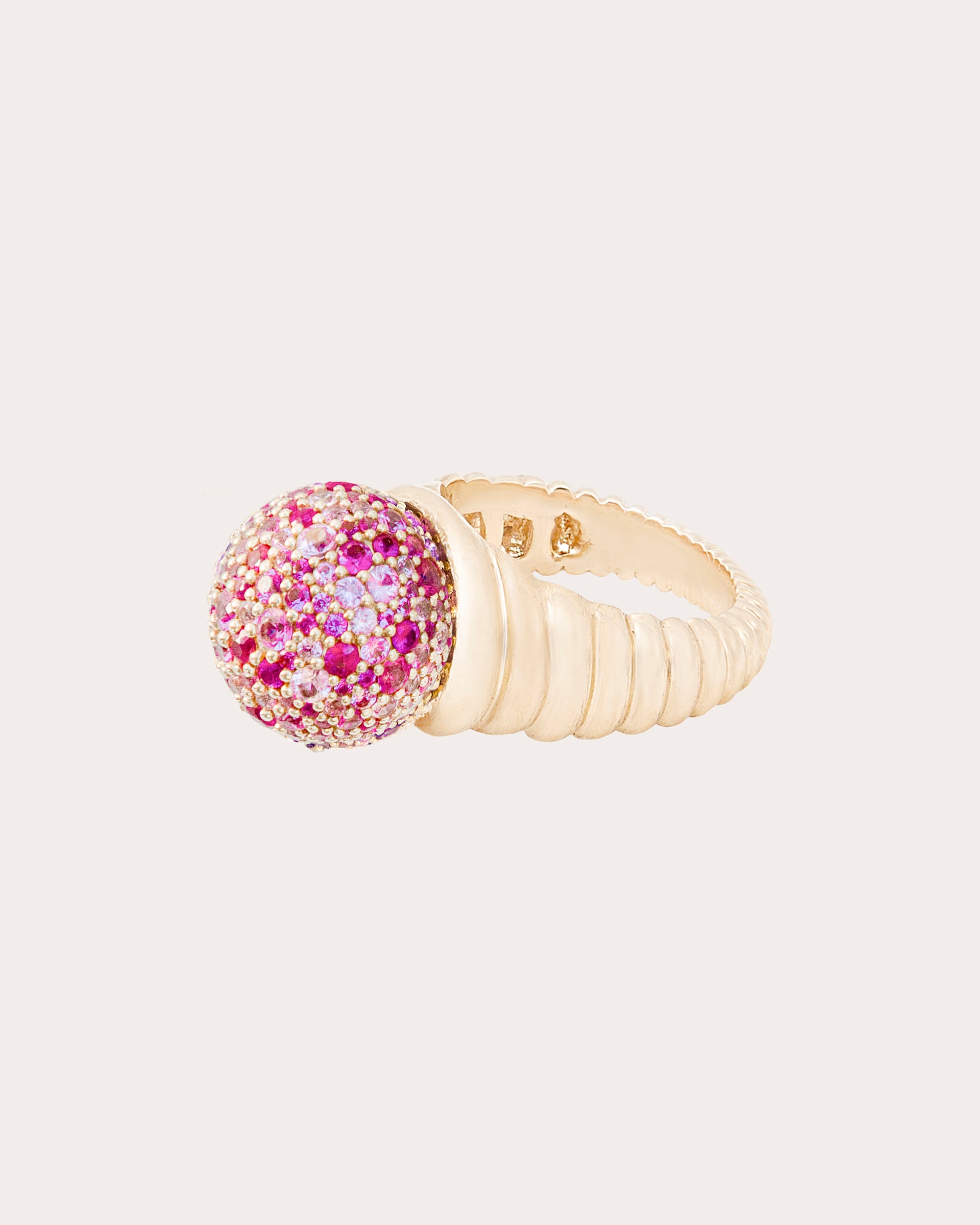 Pink Sapphire Revel Bobble Cocktail Ring