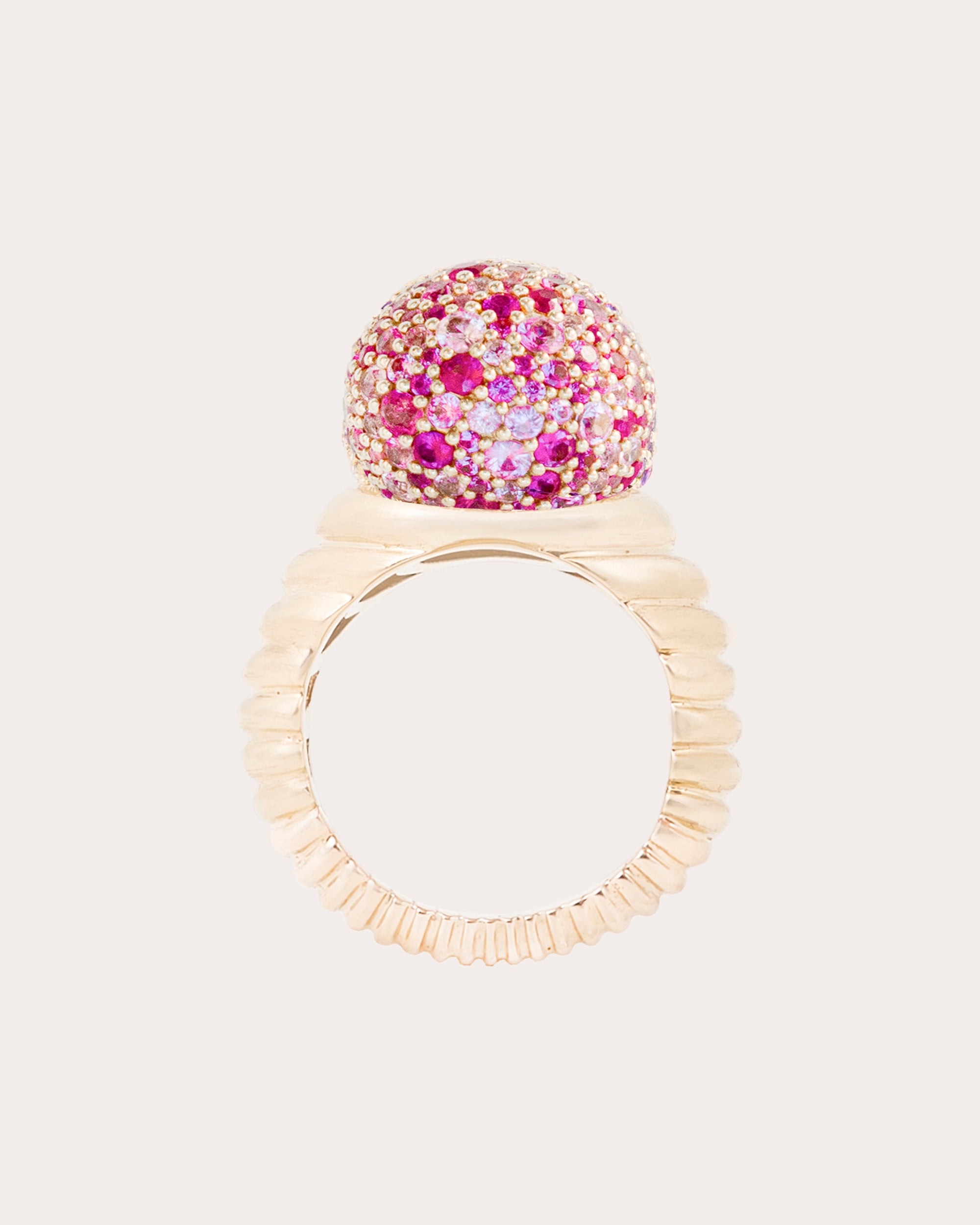 Pink Sapphire Revel Bobble Cocktail Ring