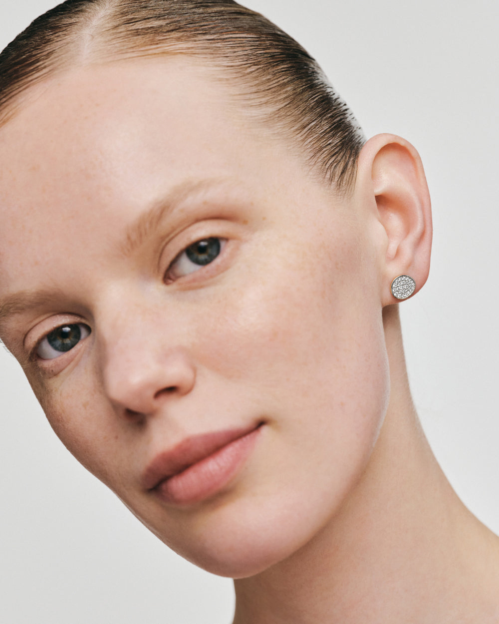 Diamond Flats Stud Earrings