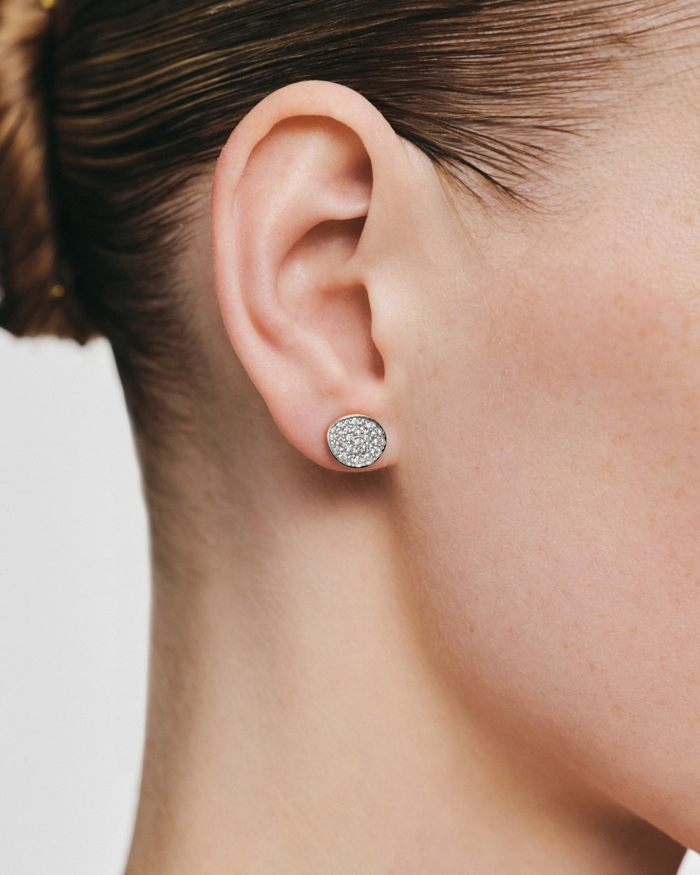 Diamond Flats Stud Earrings