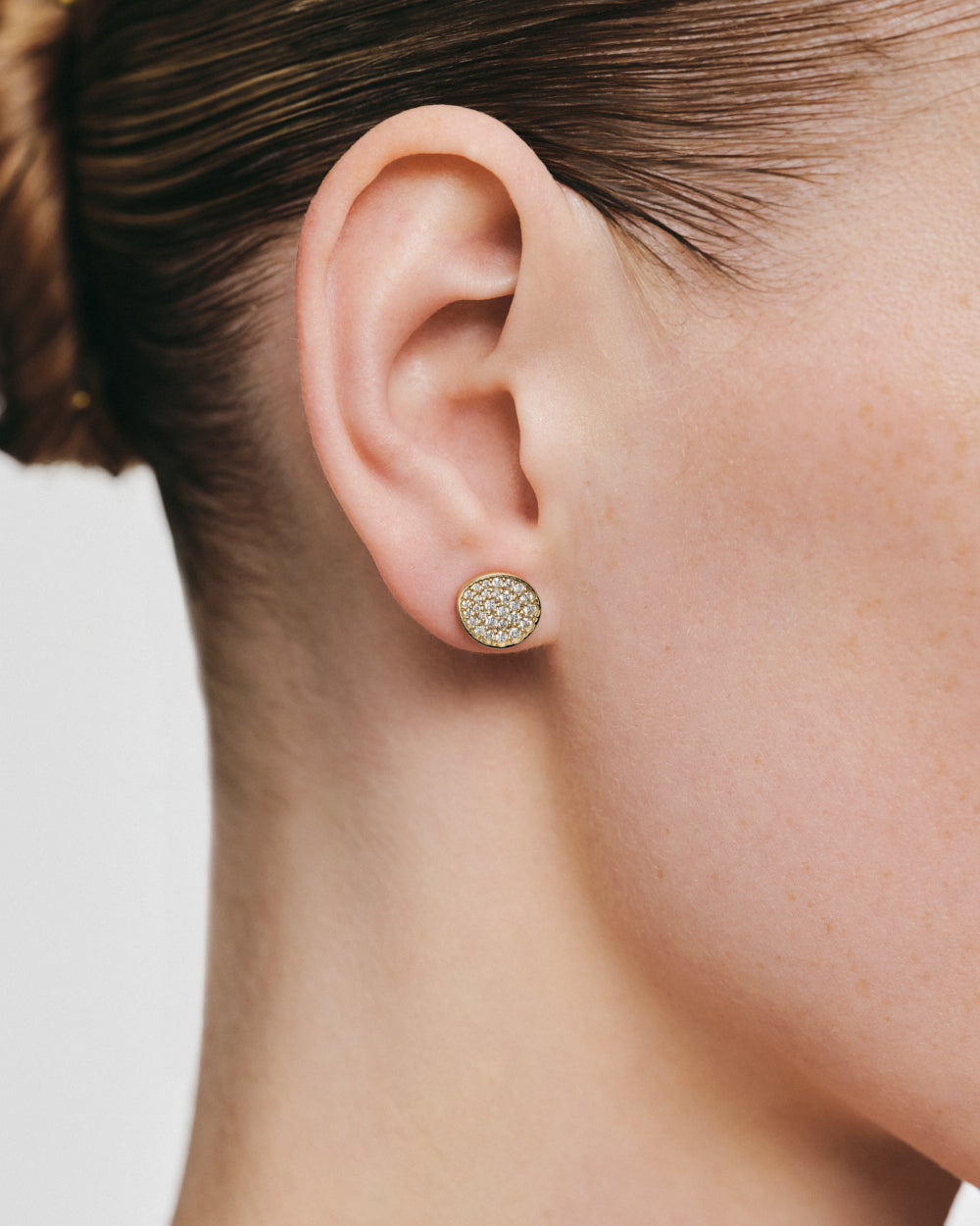 Diamond Flats Stud Earrings