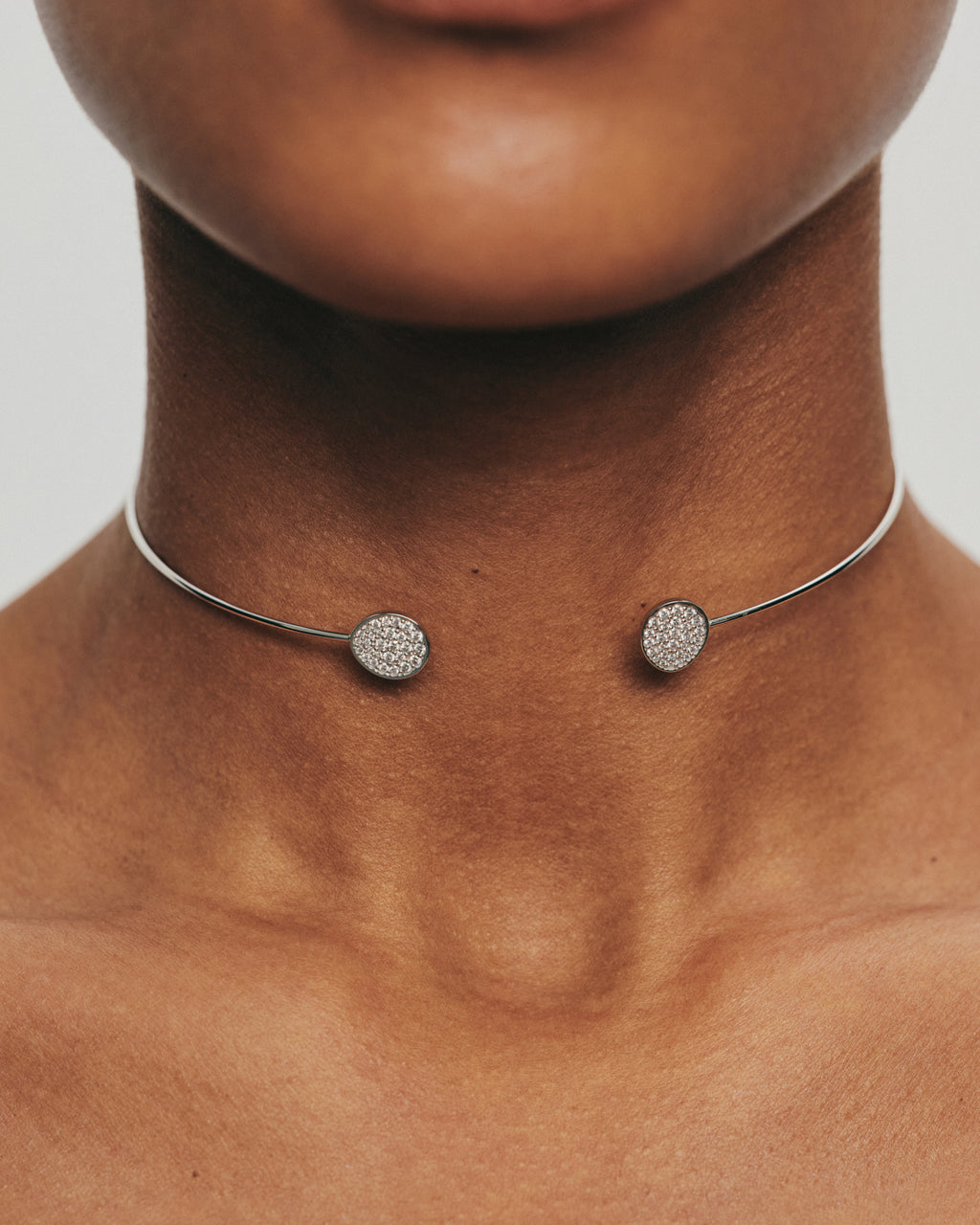 Diamond Flats Collar Necklace