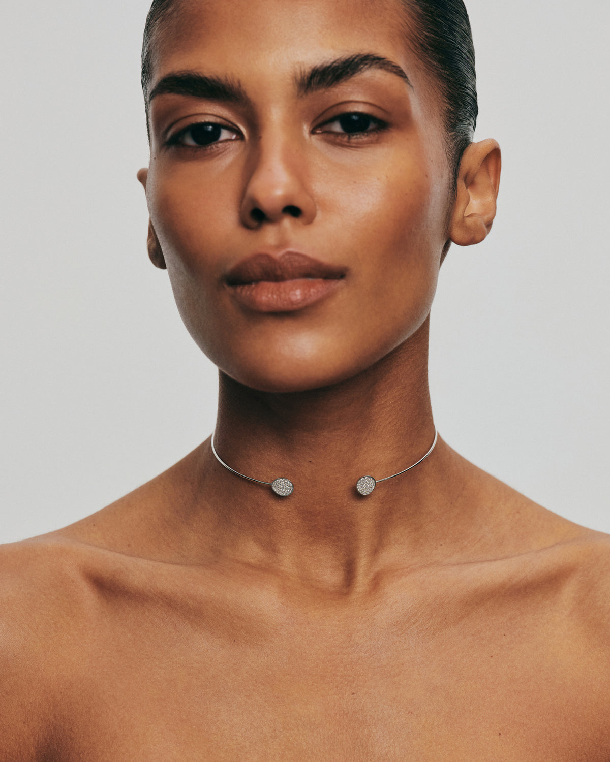 Diamond Flats Collar Necklace
