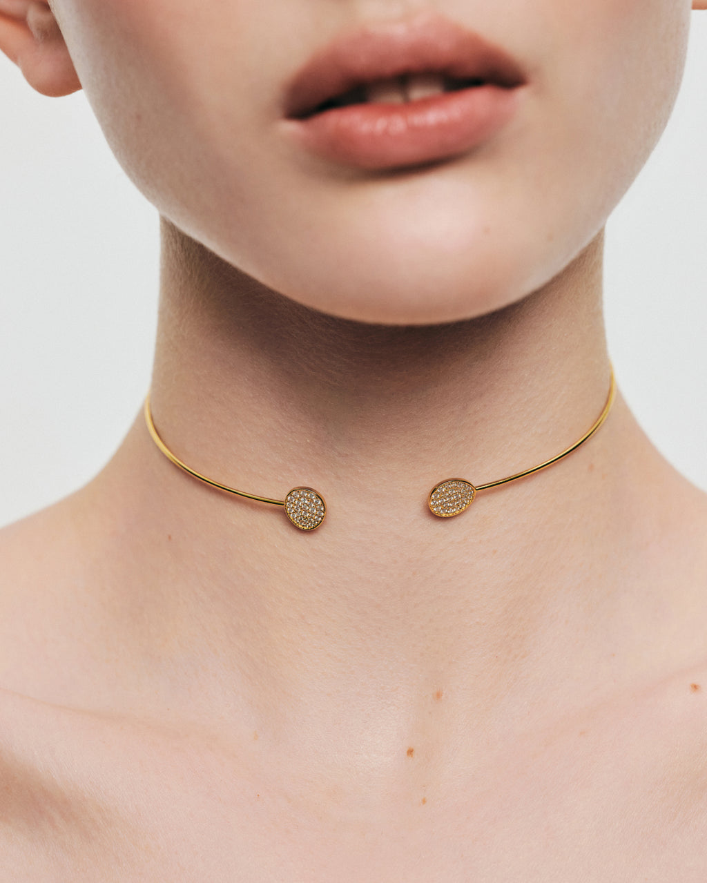 Diamond Flats Collar Necklace