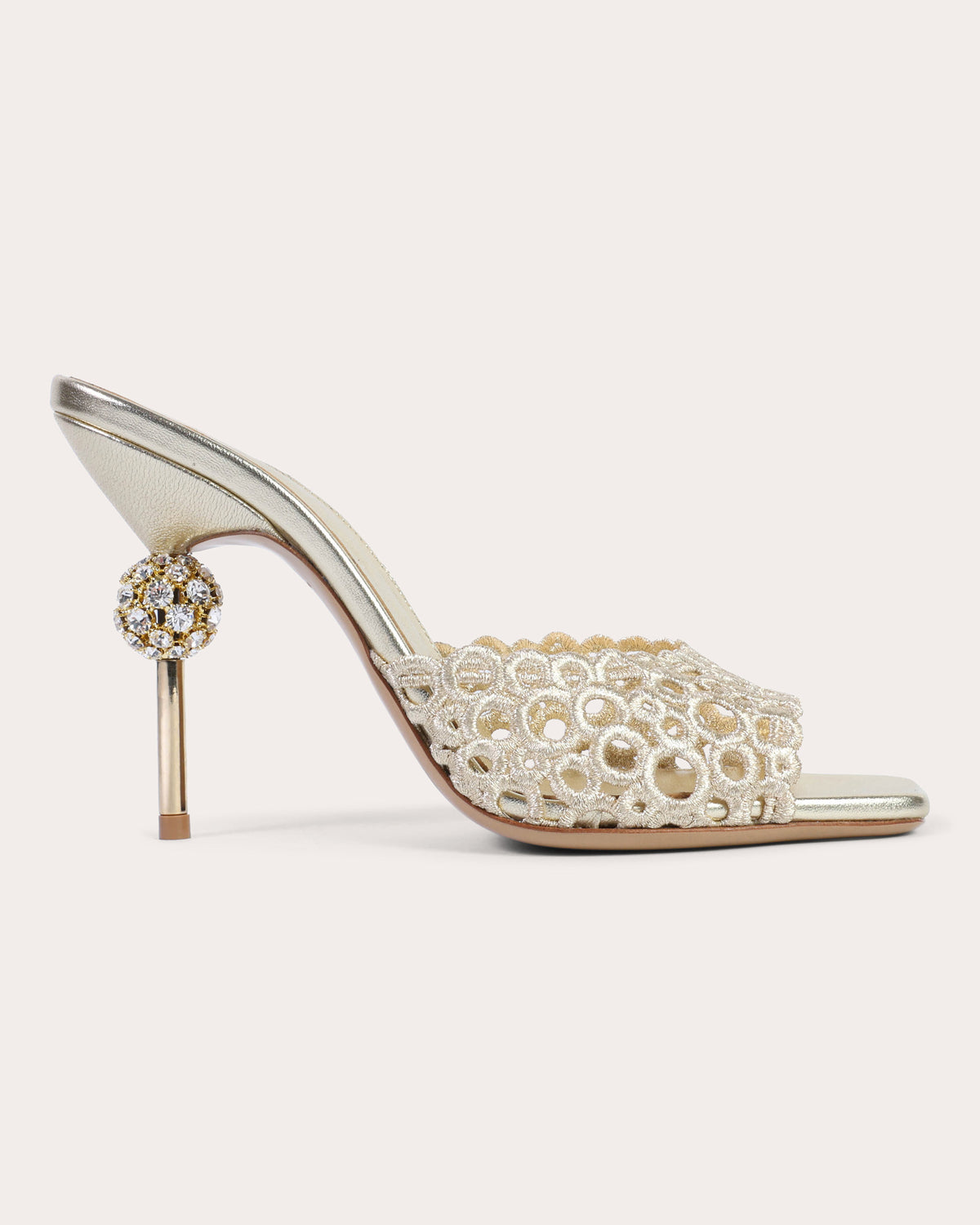 Esmeralda Embroidered Crystal Mule