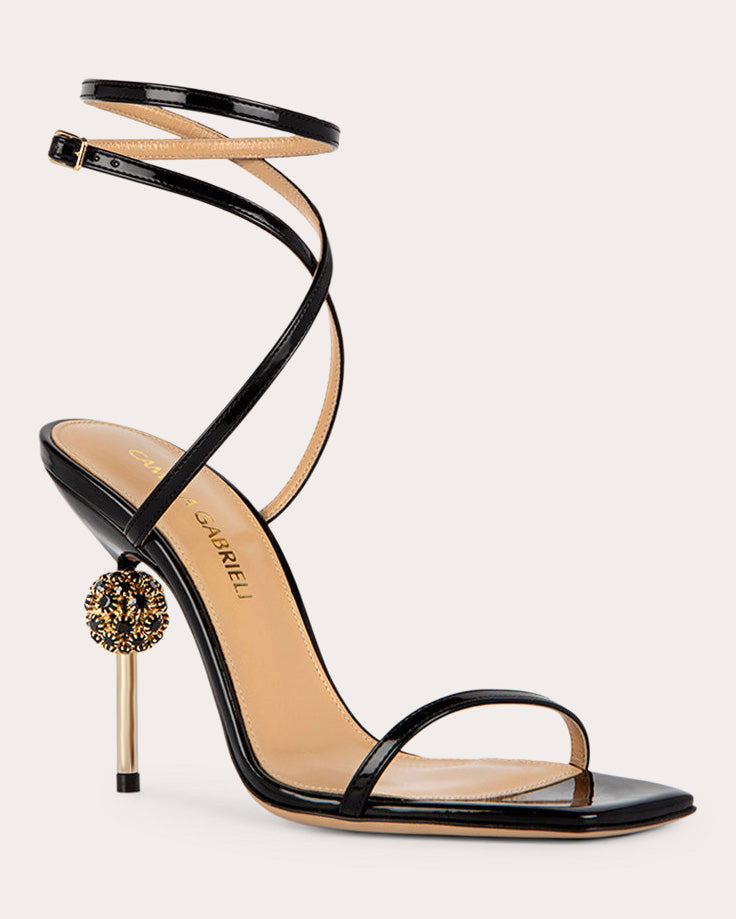 Viola 105 Crystal Mirrored Leather Mule