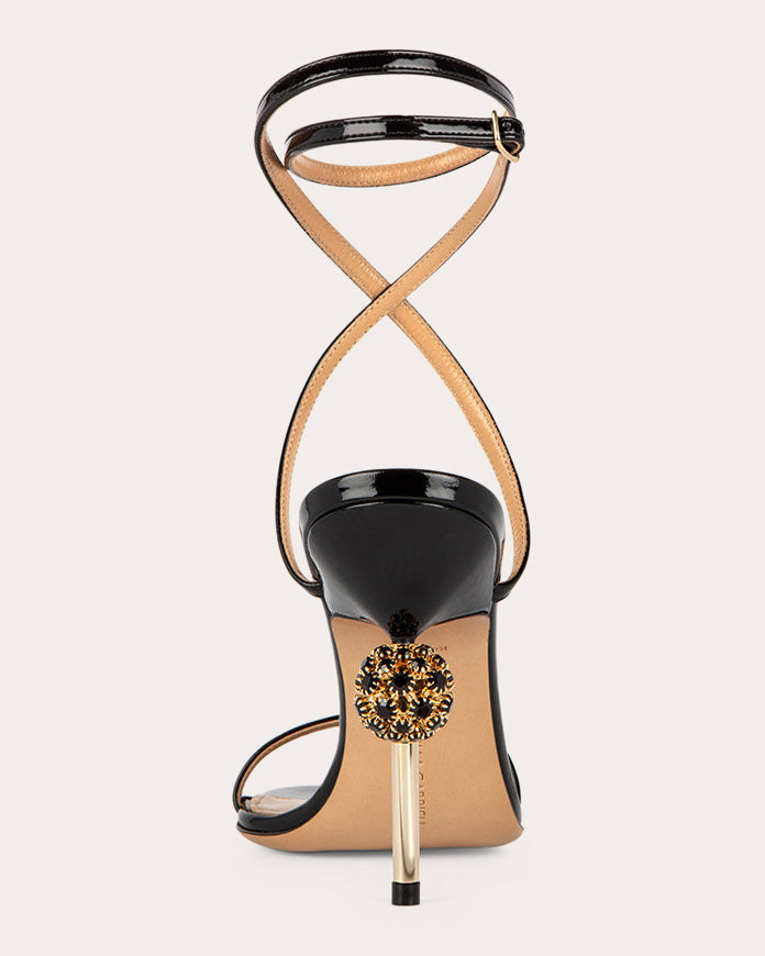 Viola 105 Crystal Mirrored Leather Mule