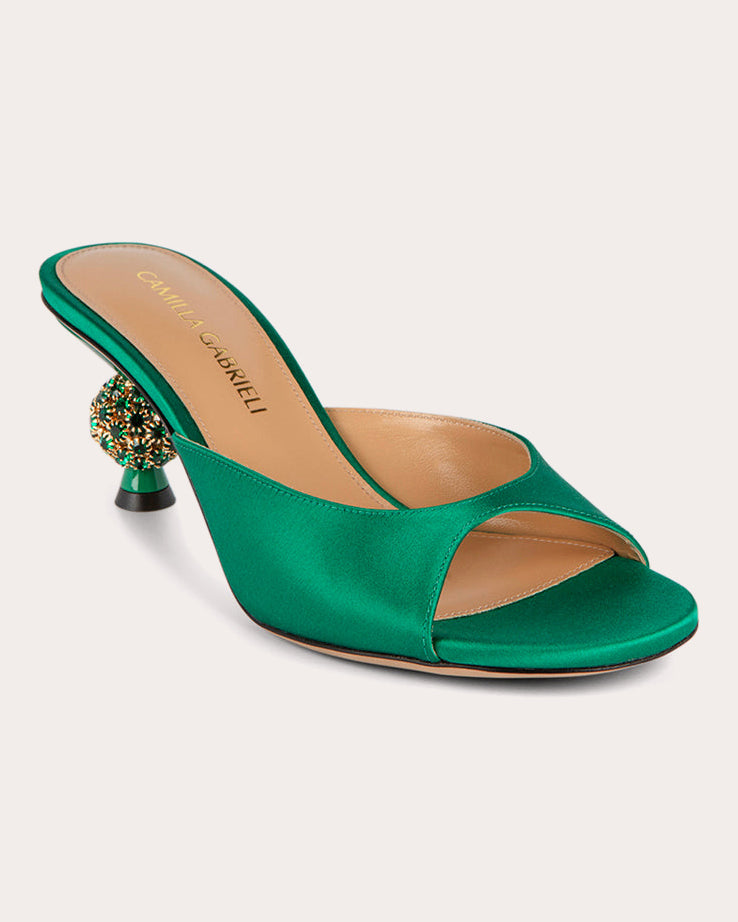 Rosie 60 Crystal Satin Mule