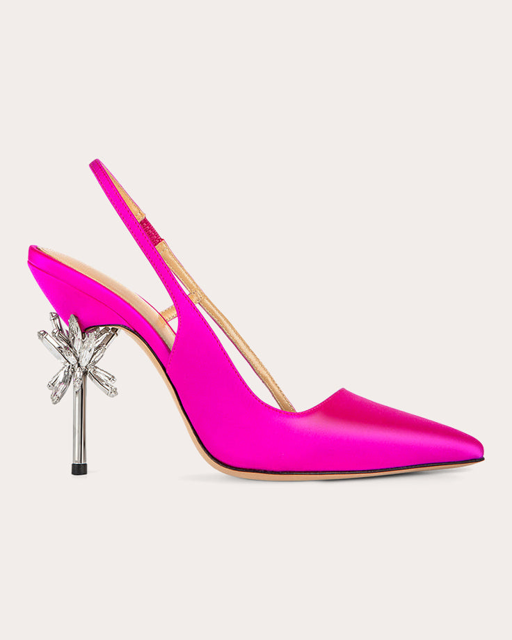 Scarlett Supernova Crystal Satin Slingback