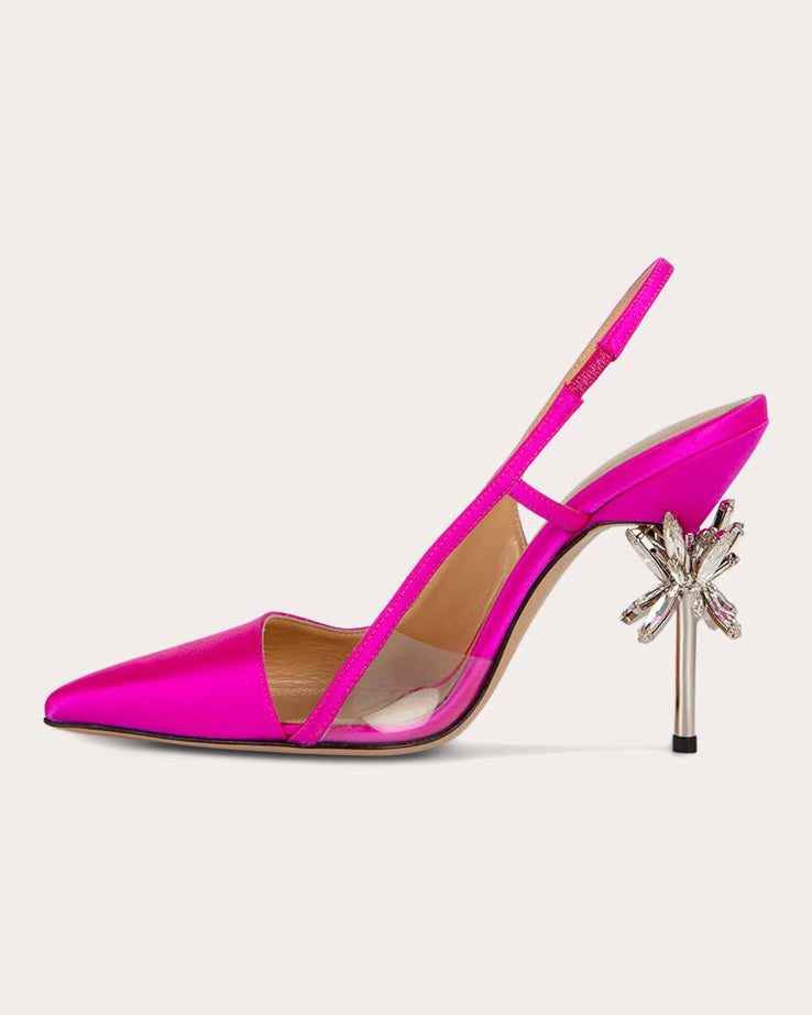 Scarlett Supernova Crystal Satin Slingback